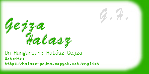 gejza halasz business card